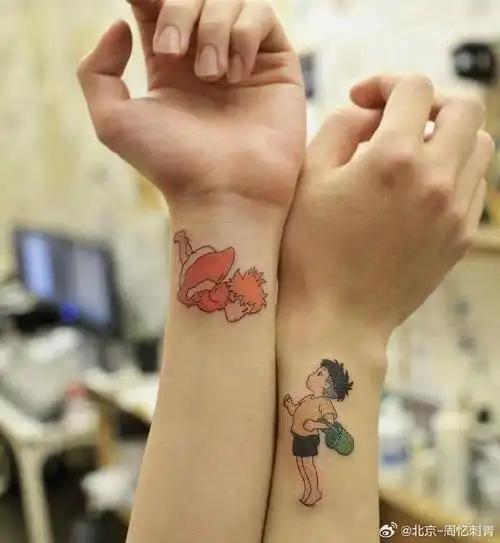 今日纹身图案分享    情侣纹身    #纹身分享##纹身设计##情侣纹身