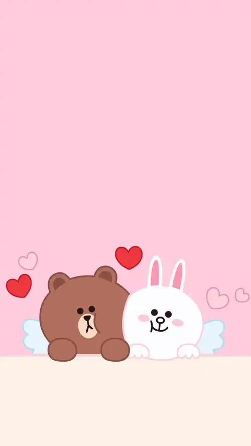 布朗熊和可妮兔,高清图片,手机锁屏桌面-壁纸族
