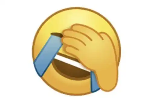 捂脸笑哭表情简笔画