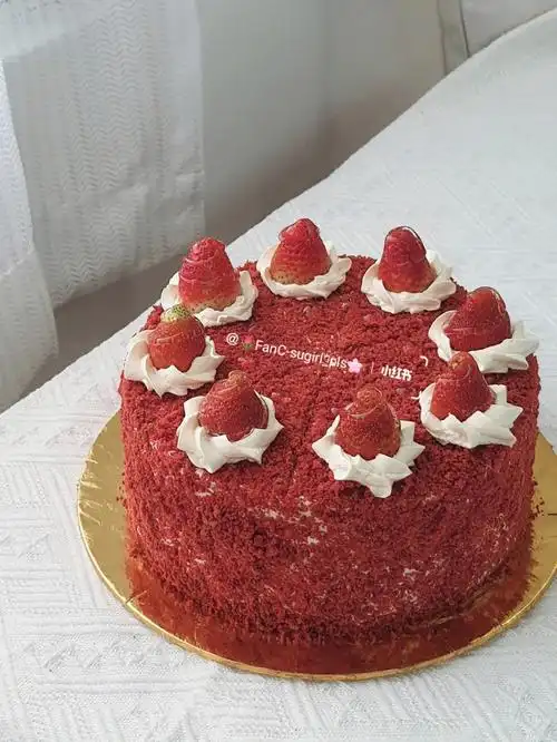 晒一下我的红丝绒蛋糕有点好看sugirl