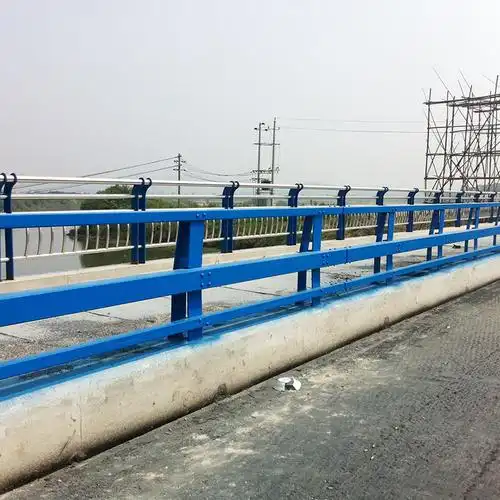 防撞护栏 桥梁景观防撞河道护栏镀锌钢管人行道防撞桥梁河堤栏杆