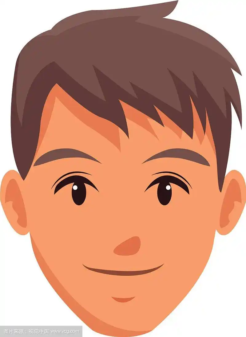 可爱的男人脸卡通
