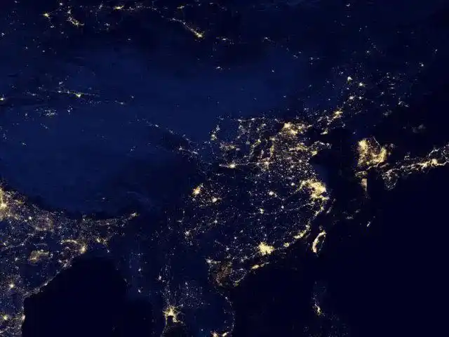全国主要城市最新卫星夜景图