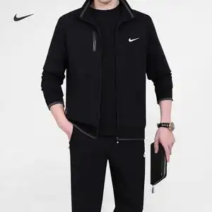 春秋季潮流耐克男士运动套装男装中年爸爸装中老年休闲品牌运动服
