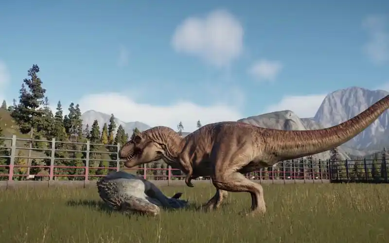 侏罗纪世界进化2霸王龙击杀同体型大型食肉恐龙剪辑