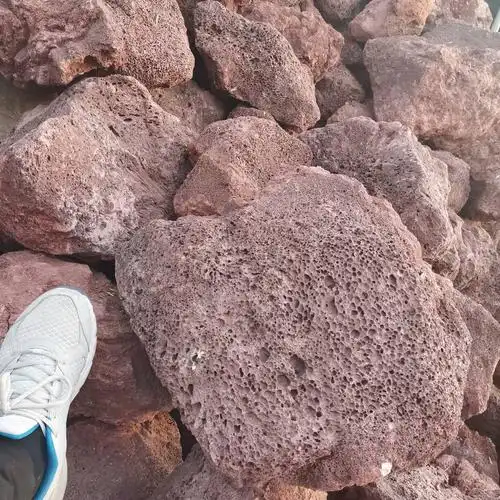 大块火山石 园林假山用大块红色火山石