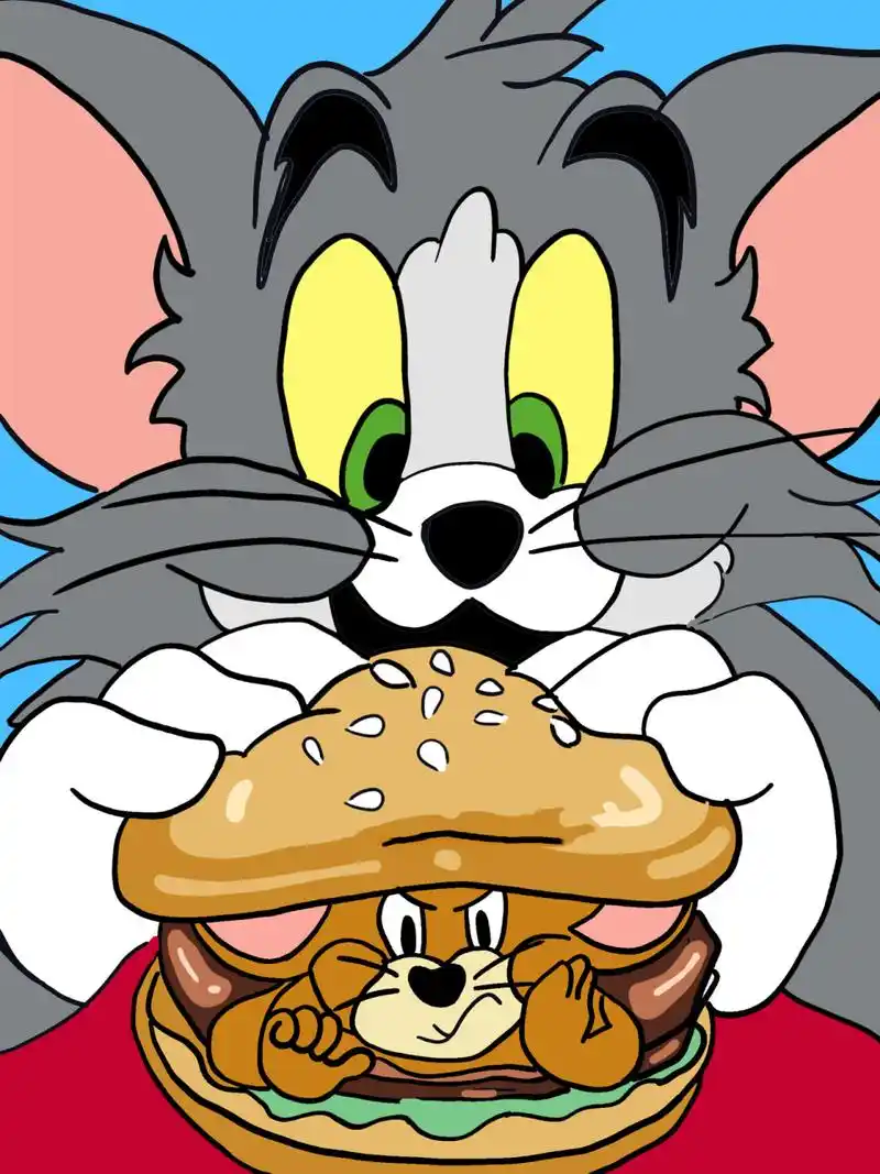 96零基础也能画的卡通人物之猫和老鼠 伴随了整个童年的动画片 汤姆