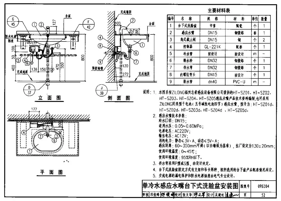 09s304 卫生设备安装图集-01