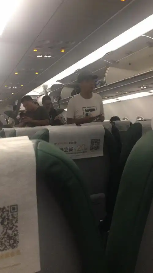 我们登机了,已经是晚上了,我默默在飞机里入睡