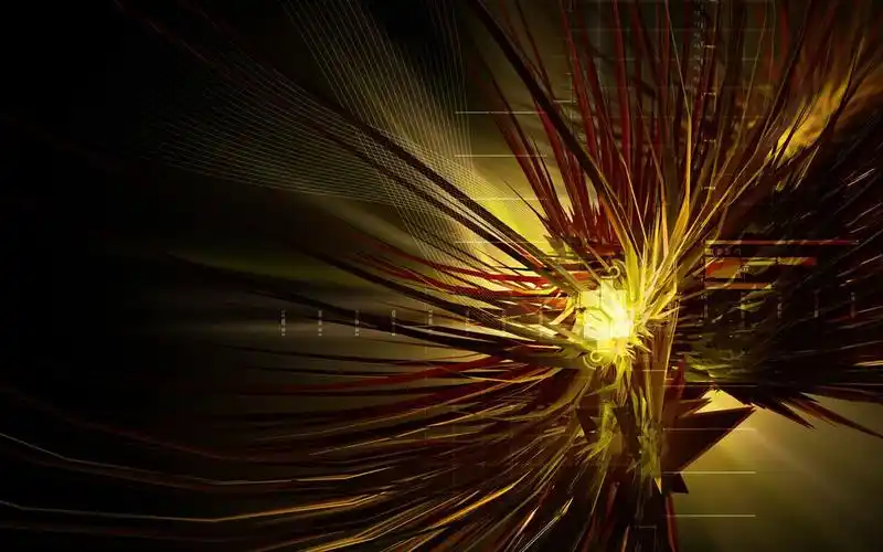 炫酷彩色线条电脑桌面壁纸