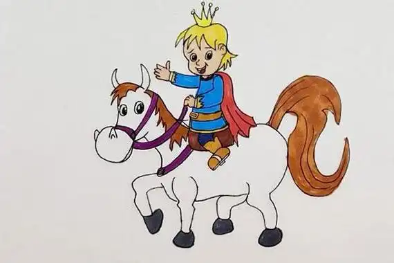 白马王子简笔画步骤白马王子怎么画