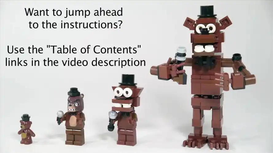 【砌砖小哥】乐高moc教程(包教包会)- 玩具熊的午夜后宫中佛莱迪