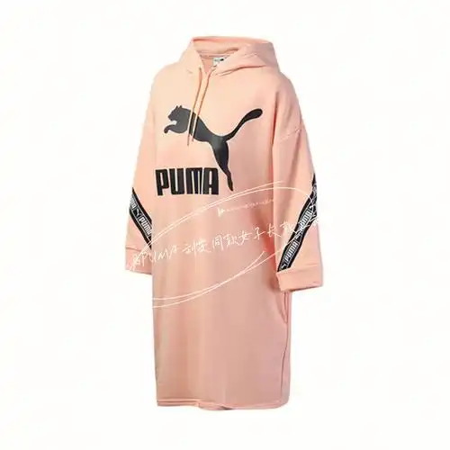 长款卫衣#puma彪马158600,女运动卫衣,面料:68%棉,32%聚酯纤维,肉粉色