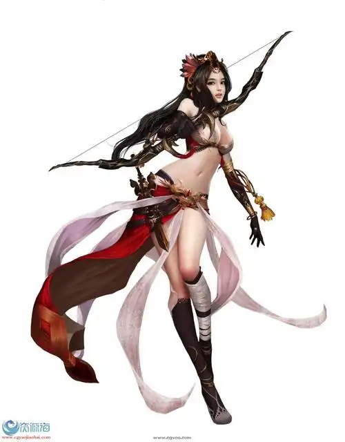 cg游戏女角色英姿动作3200p - 原画插画设定图 - cg资源海 - cgziyuan