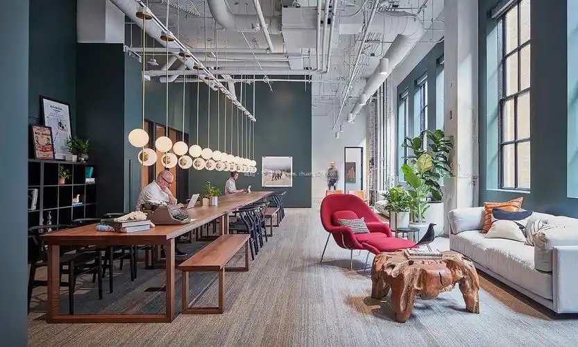 50平loft办公室设计效果图-城起装修效果图