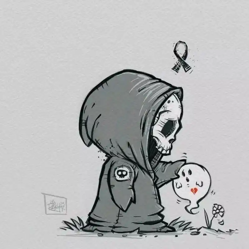 卡通死神#手稿分享 #tattoo #刺青艺术 #纹身 #今 - 抖音