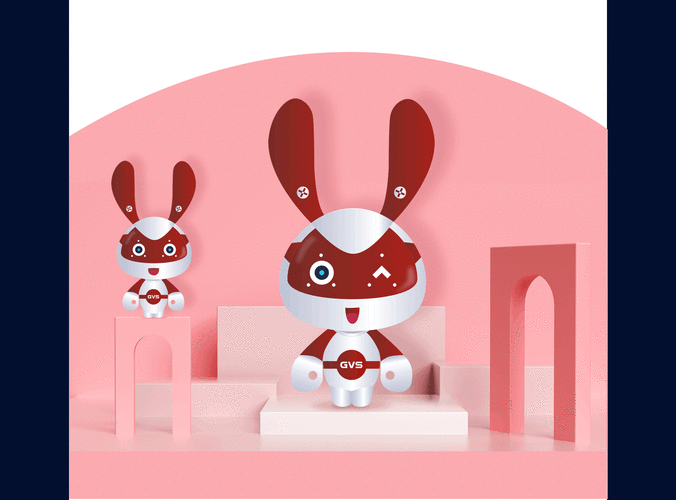 aiot智能公司吉祥物智能兔子v仔