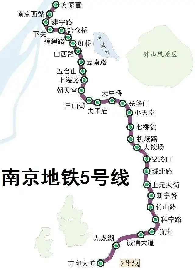 南京地铁5号线计划在2021年完工:有环线特征的线路,换乘站多