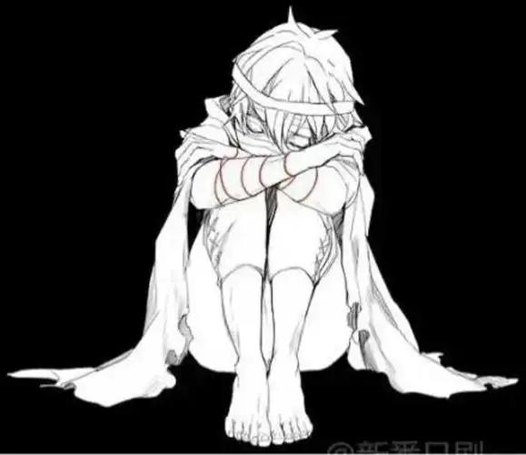 男生头像动漫头像男孤独黑白