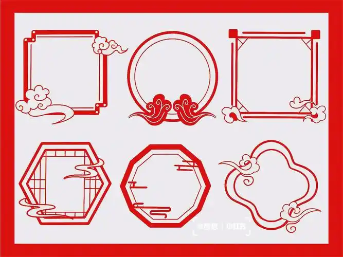 53国风祥云简笔画边框手帐素材绘画过程