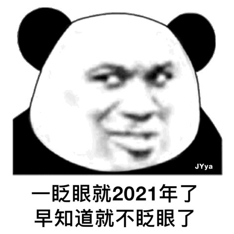 一眨眼就2021年了早知道就不眨眼了沙雕熊猫头斗图表情包熊猫头斗图