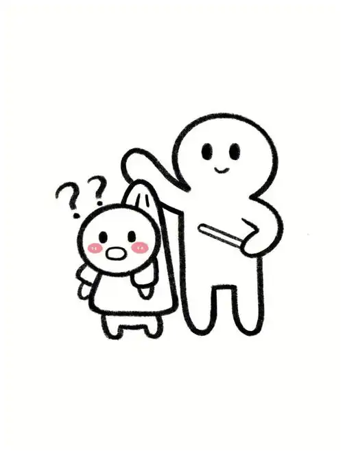 手残党学简笔画附教程73挨打小人儿