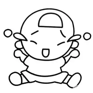 简笔画_直升机简笔画图片q版兴高采烈的小男孩简笔画画法男生的发型