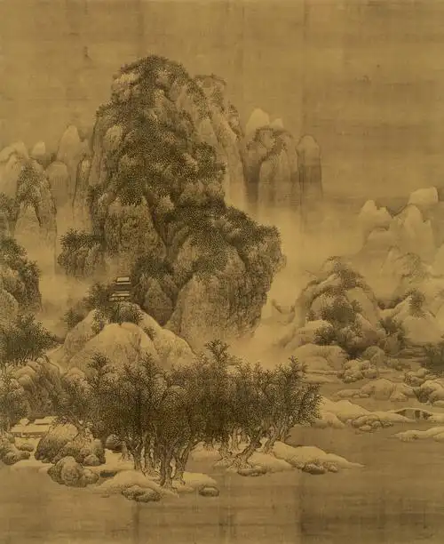 中国古代名画山水画作品范宽溪山行旅图赏析