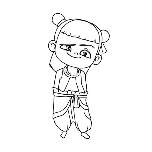 【哪吒】简笔画教程