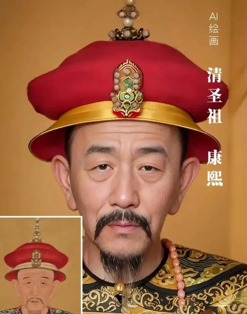 明太祖朱元璋和清圣祖康熙的ai复原图,还原度怎么样?