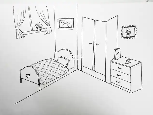 床简笔画床简笔画简单