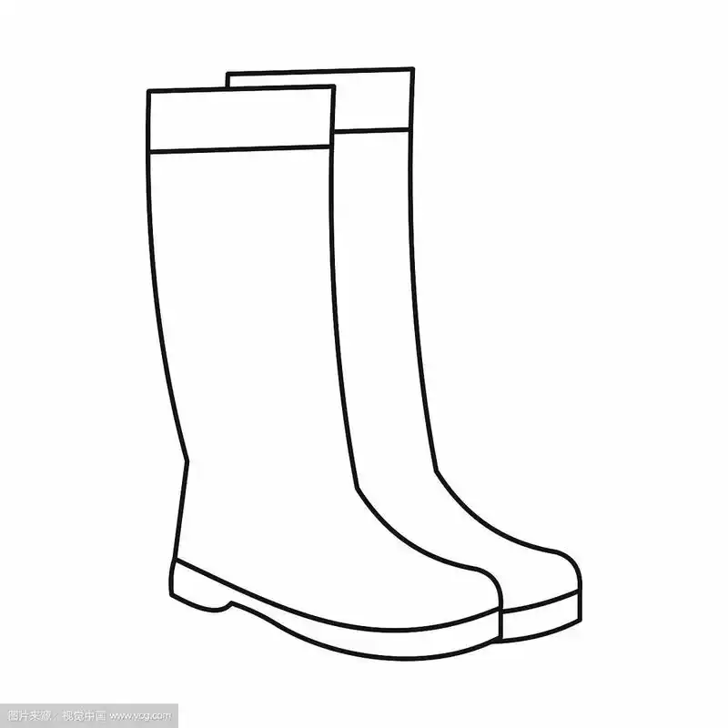 橡胶靴图标轮廓风格