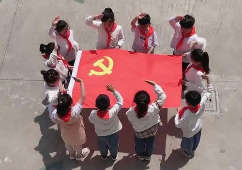 亭湖红领巾我向党旗敬个礼争做时代追梦人盐城亭湖新区实验小学开展我