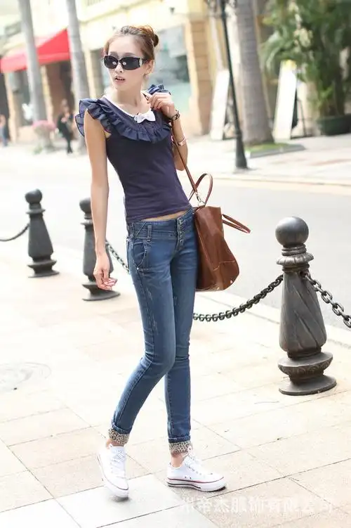 【帝杰】2012爆款女士牛仔长裤低腰裤显瘦女式一件代发批发3157