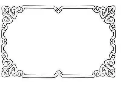 黑白古风手抄报边框简笔画