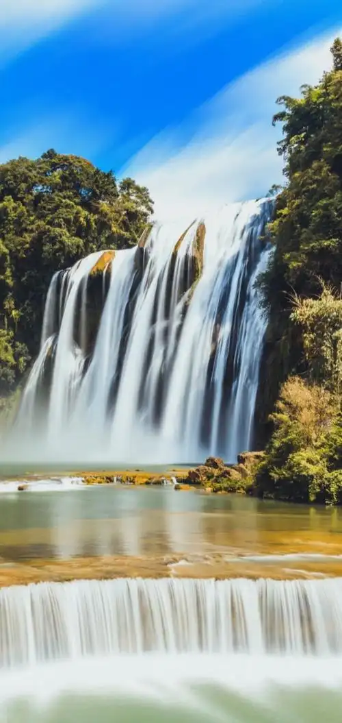 大自然最美的景色也只不过如此-美丽的瀑布