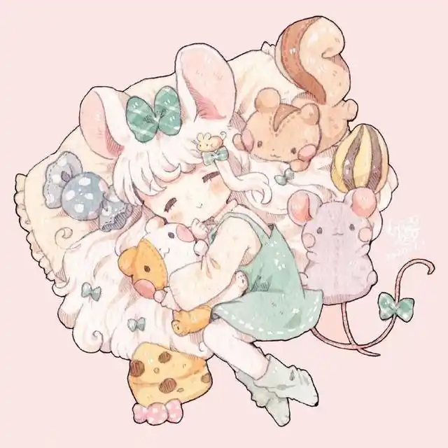 甜甜的下午茶来咯,一组超软萌可爱的小女孩插画分享!