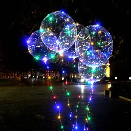 发光带灯气球印字led七彩闪灯夜光玩具多款地推儿童卡通批发免邮
