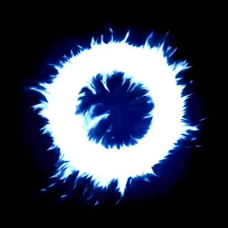 蓝色圆环,白色的区域上的文本的空间