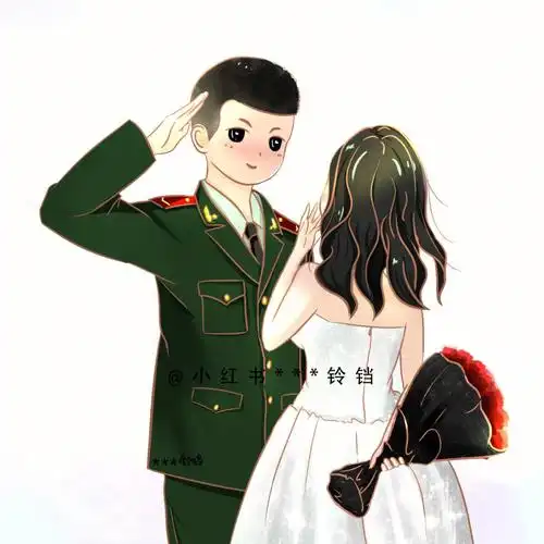 军恋情侣图–头像篇4
