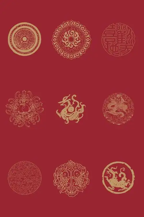 下载中国风传统吉祥纹样矢量模板素材