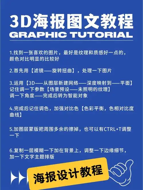 做一个3d海报设计教程只用ps只需要这几步