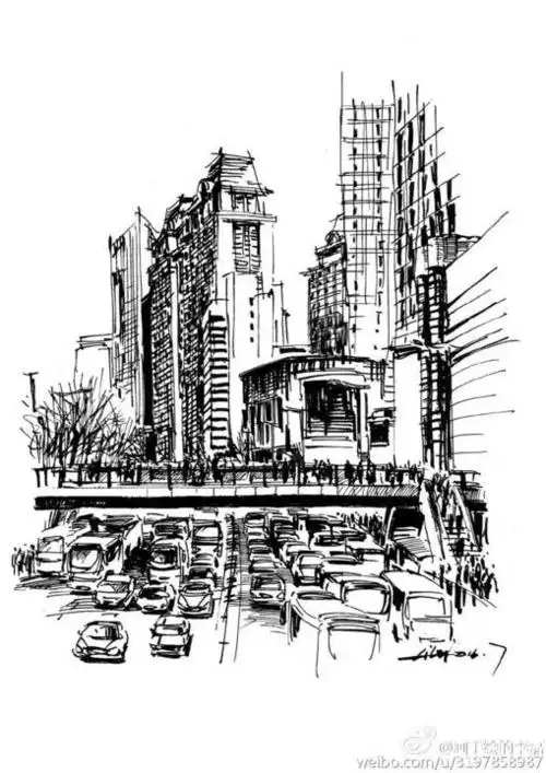 影像丨手绘达人,天津城市建