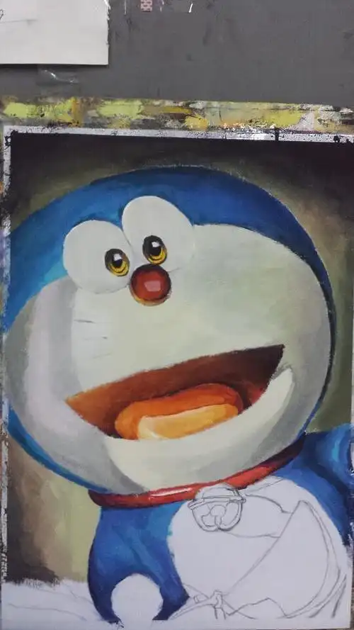 多啦a梦 伴我同行|纯艺术|水粉|1159497503 - 原创作品 - 站酷 (zcool