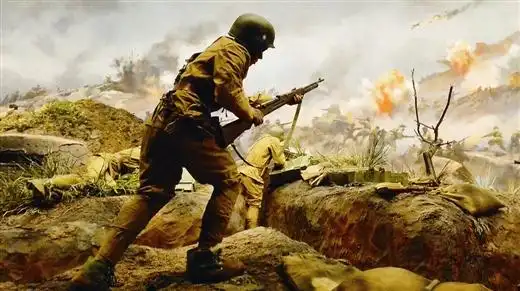 ③博物馆内实景再现昆仑关战役战场. 本报记者 孟振兴/摄