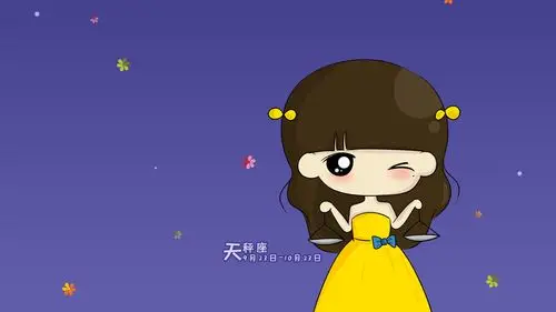 大头娃娃十二星座可爱卡通高清桌面壁纸下载9