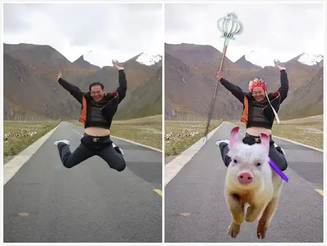 恶搞ps:拍了古风照求大神p出皇帝应有的气质!大神:吾皇万岁