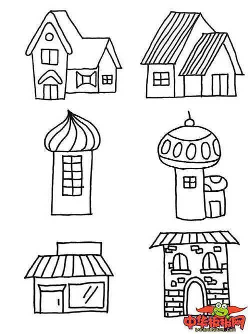 画一个简单漂亮的房子 简单的青蛙怎么画青蛙的画法简笔画图片