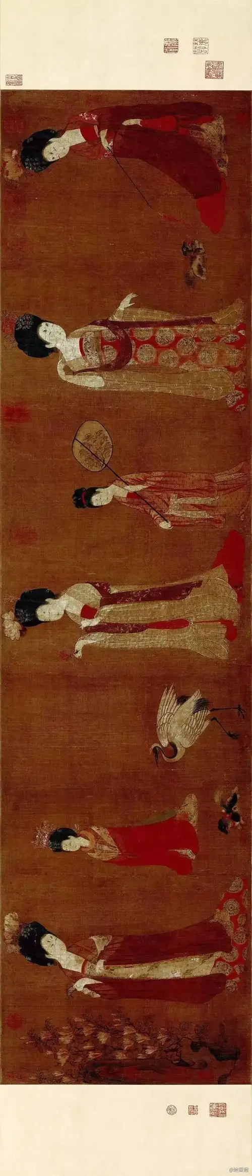 《簪花仕女图》是唐代作品吗?国画,簪花仕女图,绘画知识 - 绘画堂