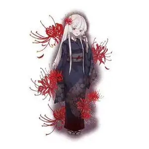 她画 地狱少女 暗黑系 哥特彼岸花 手臂日式纹身贴女防水持久性感